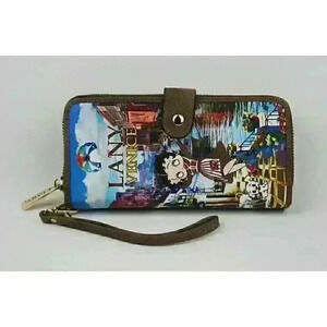NEW! Betty Boop Women's Lany Vegan Wristlet Wallet